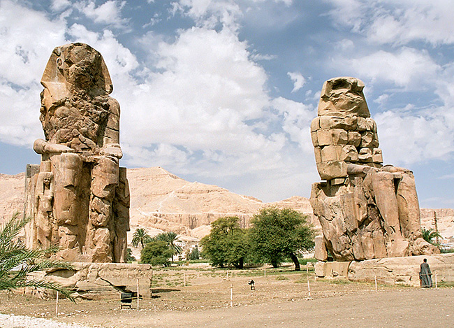 Colossi of Memnon, guarding the passage to Theban Necropolis