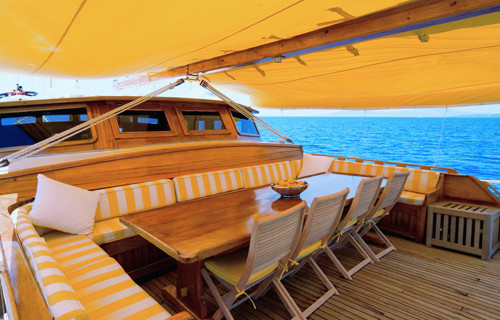 Lounges on the Sun Deck of the M/S Myra