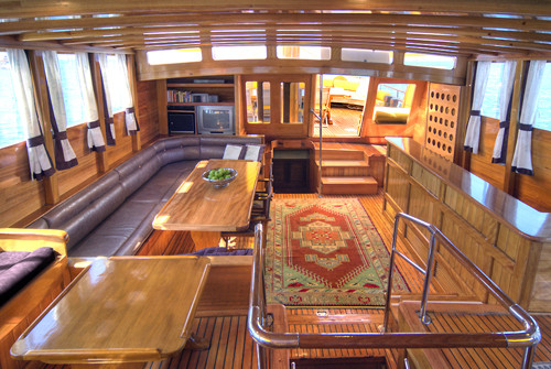 Lounges on board the Luxury M/S Myra Yacht