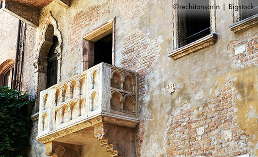 Romeo and Juliet balcony in Verona, Italy