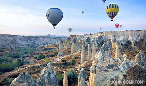 Balloons in Cappadocia. Photo by John Compton.