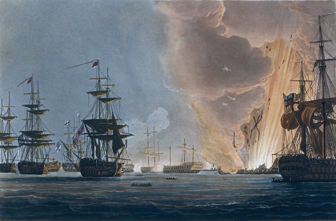 Battle of the Nile, by Thomas Whitcombe