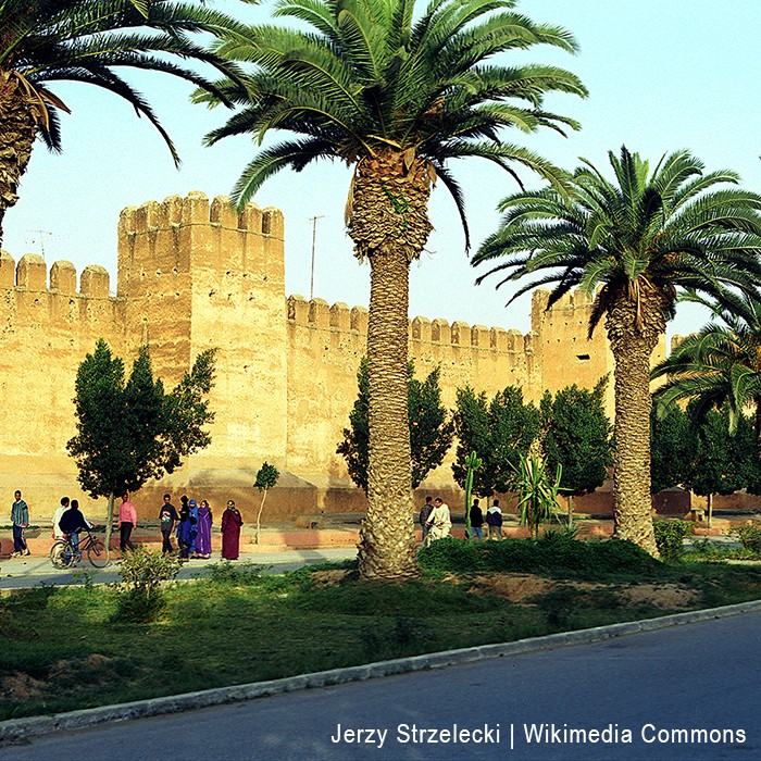 Defensive walls in Taroudant, Morocco.