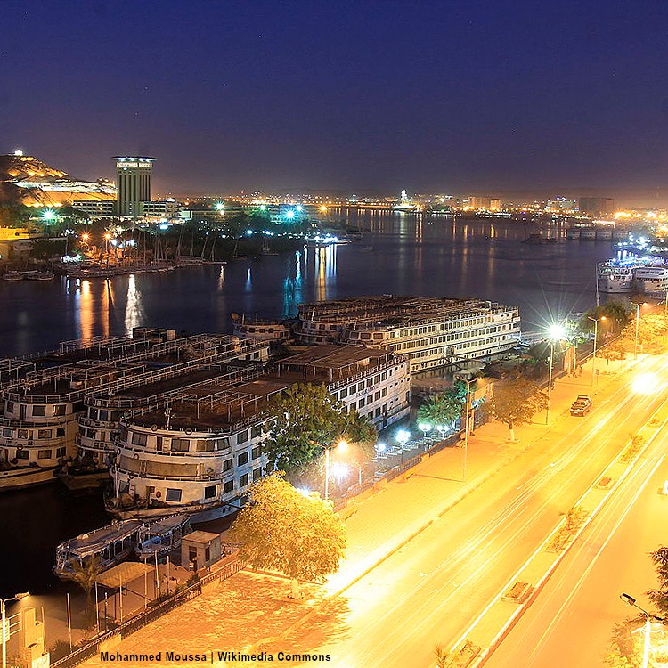Aswan river port. 