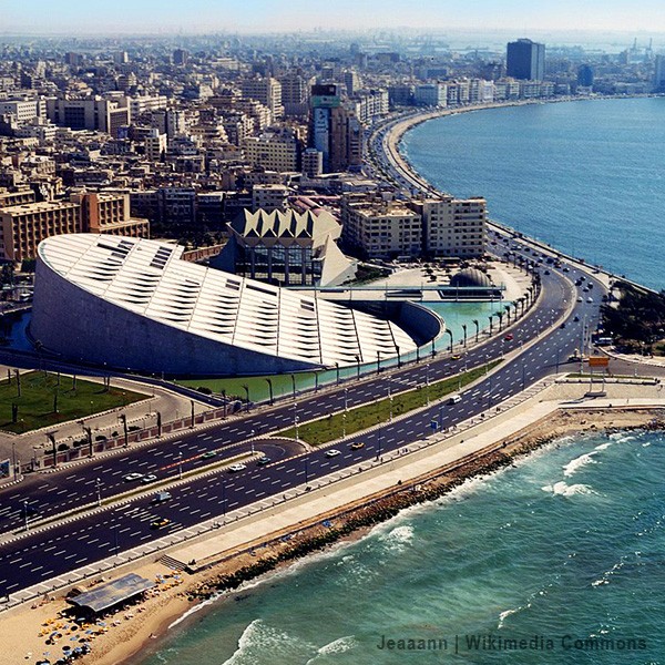 Alexandria Library in Alexandria, Egypt. 