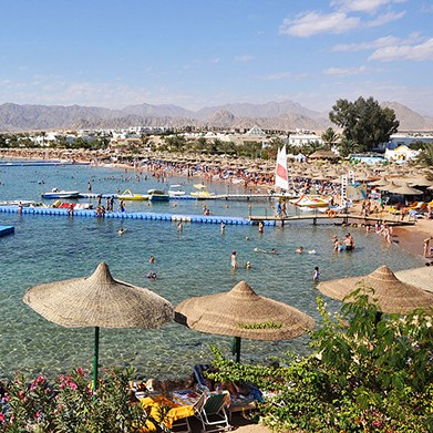 Sharm el-Sheikh (Egypt): panorama of Naama Bay. 