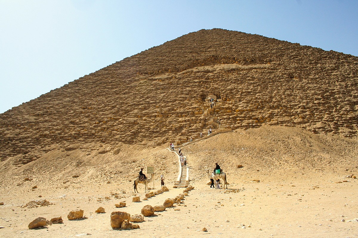 Entrance to the Red Pyramid in Dashour.